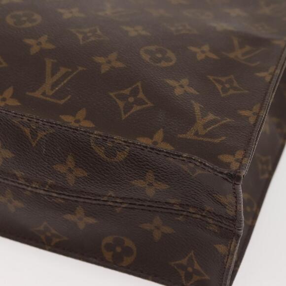 LOUIS VUITTON Monogram Sac Plat Hand Bag M51140 LV Auth...